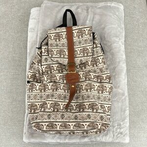New Elephant Print Backpack